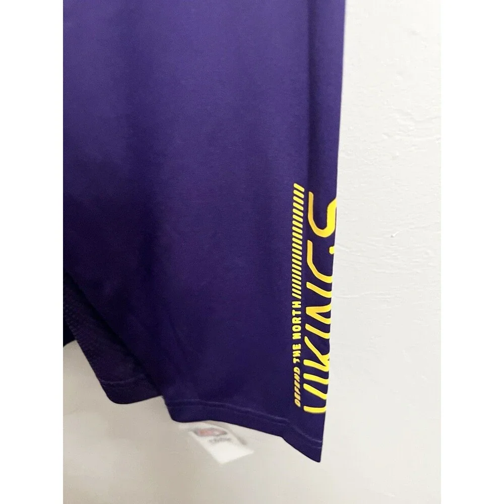 Minnesota Vikings Men's 1/4 Zip Pullover Shirt - Purple Size Large NFL New NWT